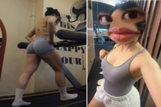 Gymer mông to đè nén con cu nhỏ bé